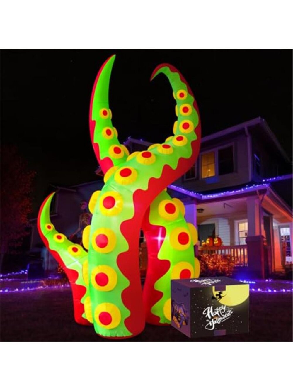 Danxilu 8 FT Halloween Inflatables Octopus Tentacles Outdoor Decorations
